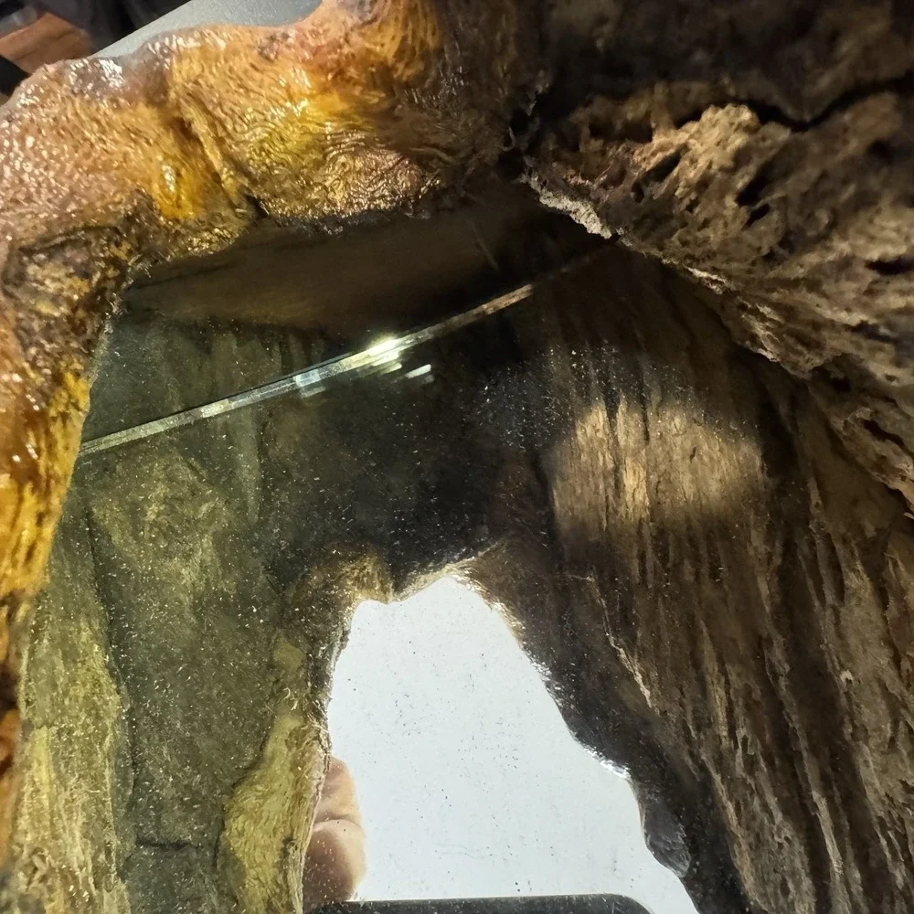 Driftwood Mirror with Large Hole Wood Working Decor Hobbit Nature Cabin Witchy
